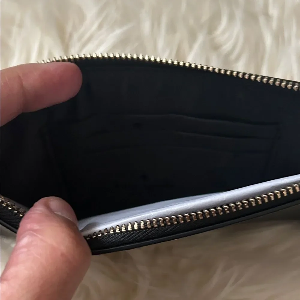 Kate Spade Black Leather wristlet brand new with tag